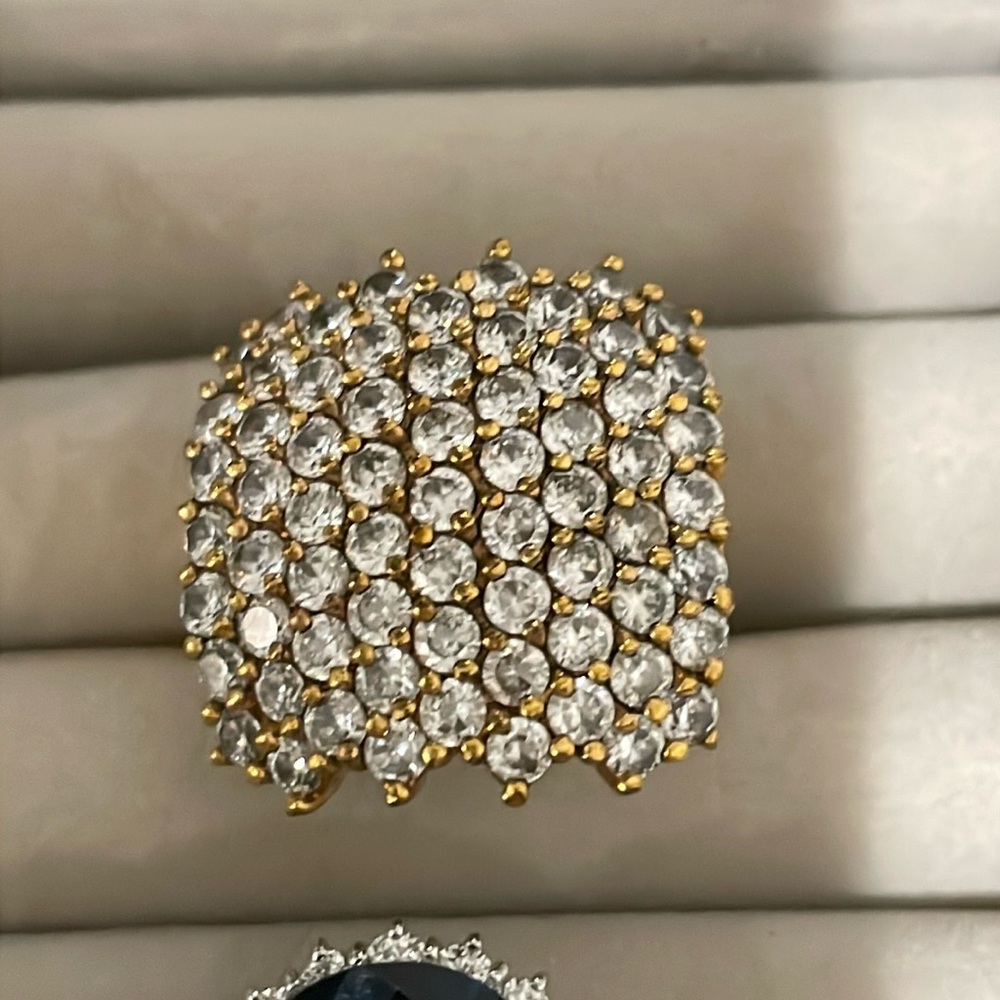 Multi Crystal Statement/Cocktail Ring - image 1